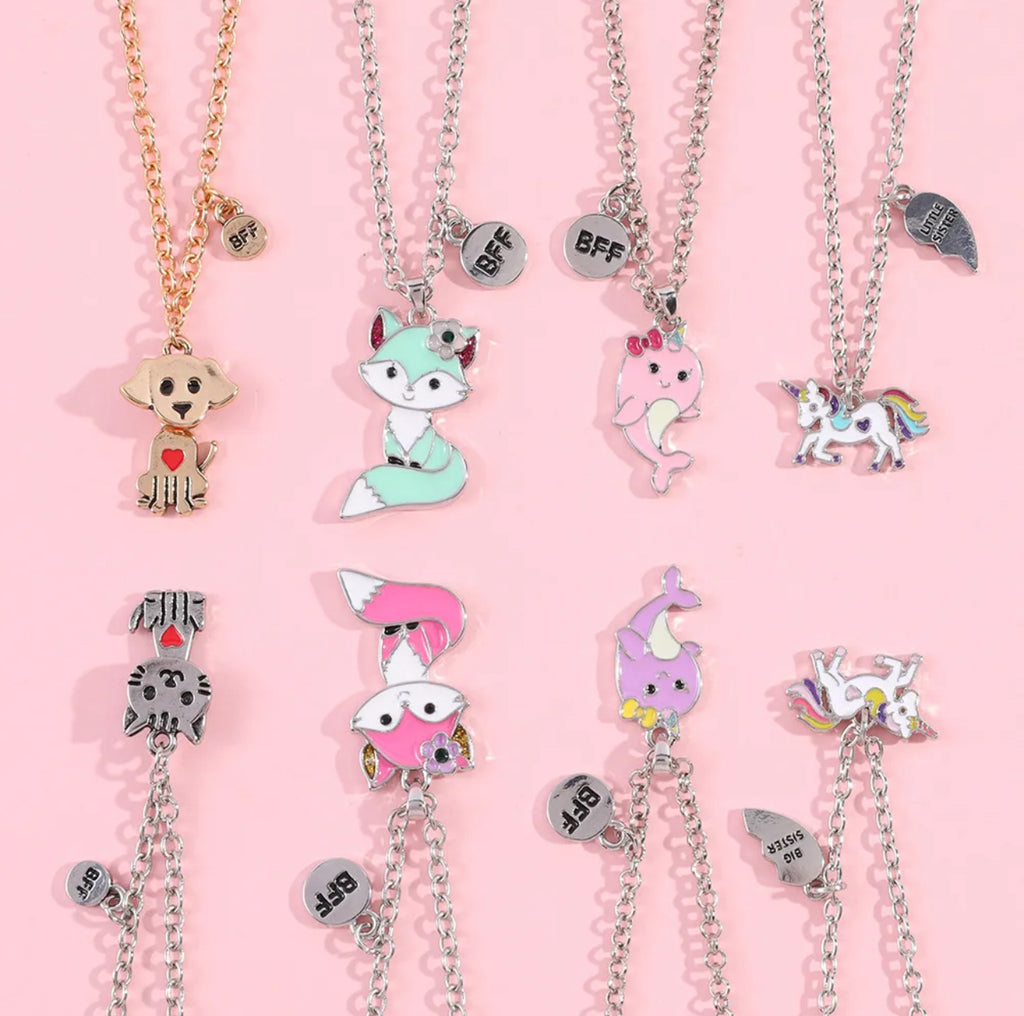 Children’s Cute Animal Pendant Necklace Set