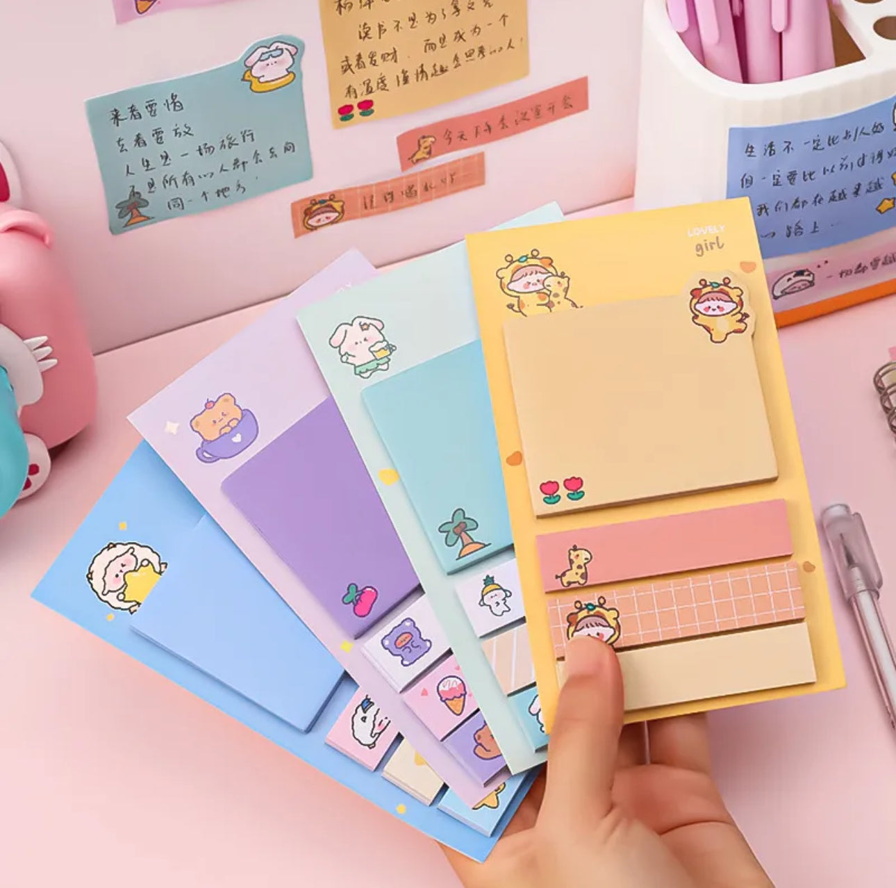 Cute Friends Cartoon Sticky Notes Set